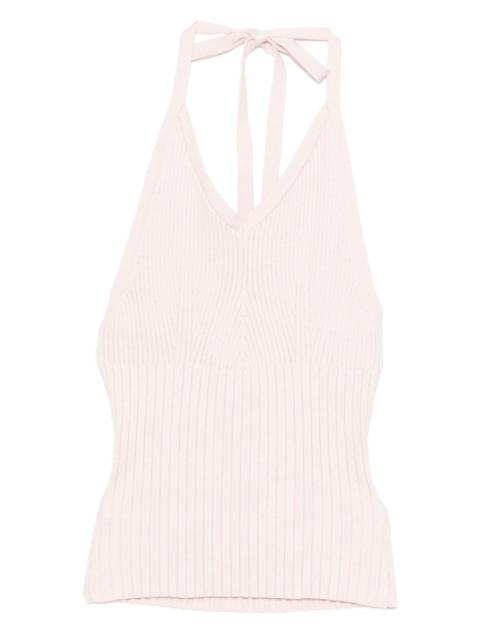 Delia ribbed halter top
