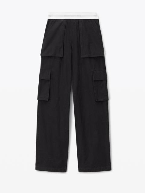 Alexander Wang LOGO CARGO PANT IN RIPSTOP COTTON | REVERSIBLE