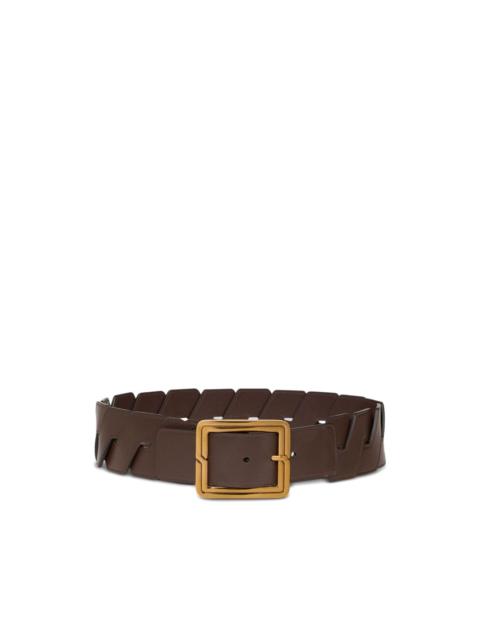 interwoven leather belt