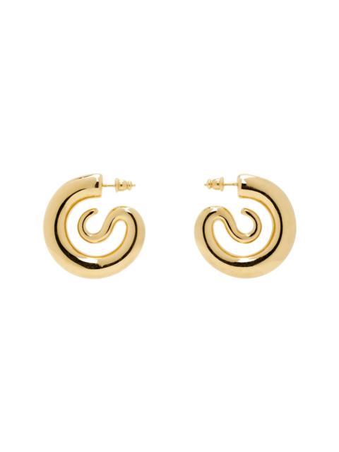 Gold Small Serpent Hoop Earrings