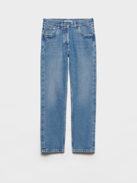 Straight-leg denim jeans