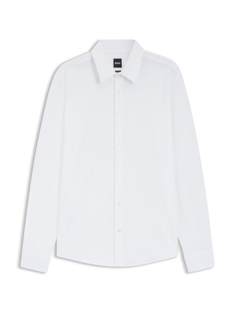 SLIM-FIT SHIRT IN ITALIAN PERFORMANCE-STRETCH SEERSUCKER