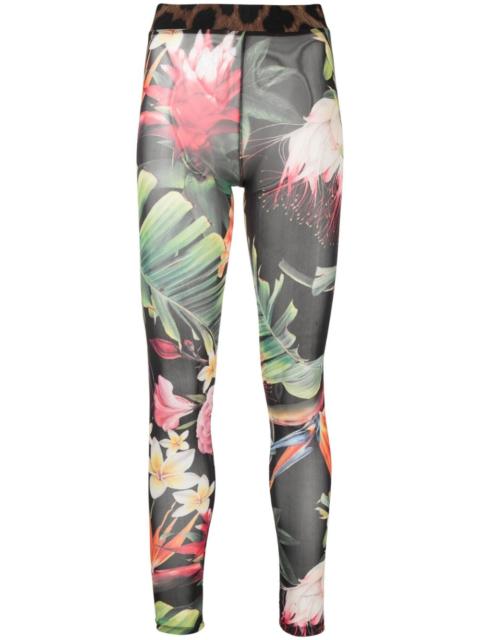 floral-print leggings
