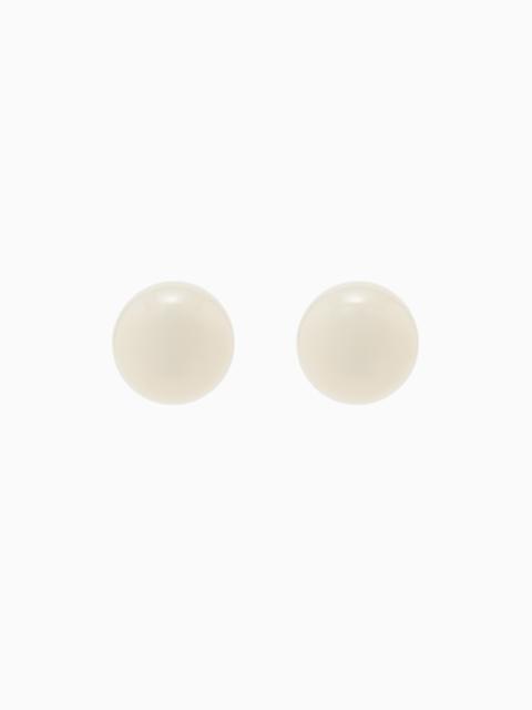 MOTHER-OF-PEARL EFFECT HALF SPHERE EARRINGS