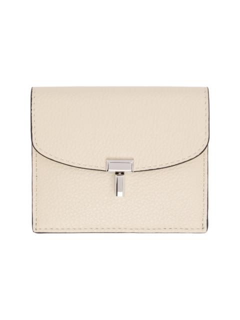 Off-White T-Lock Grained-Leather Card Holder