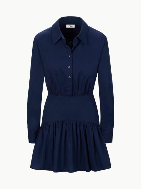 STAUD ROCCO MINI DRESS NAVY