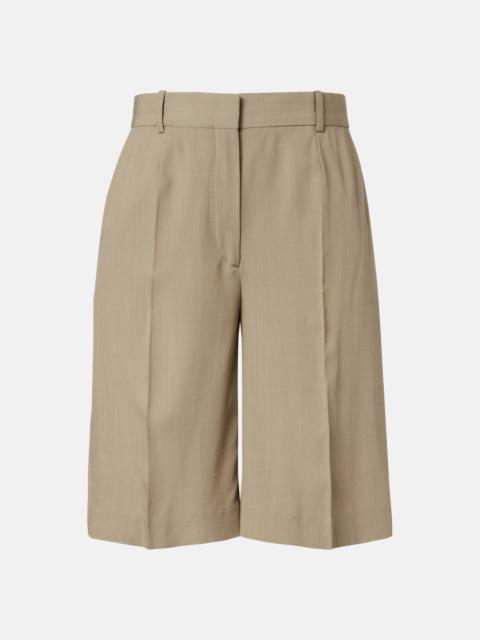 High-rise Bermuda shorts