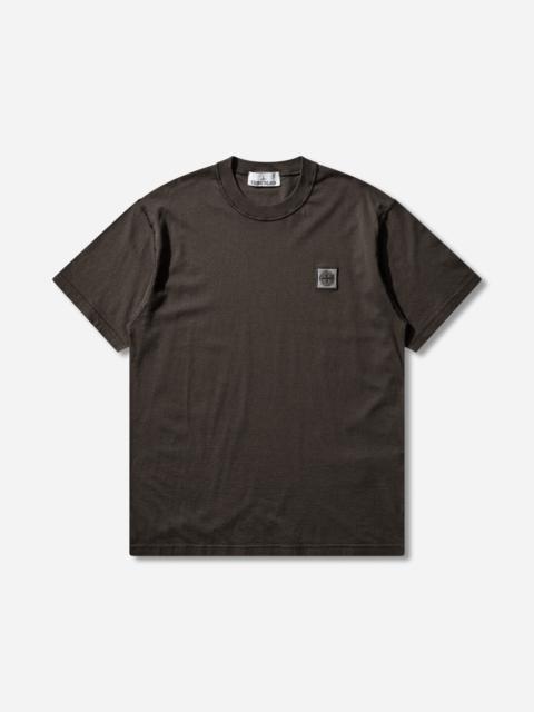 Men's Organic Cotton Jersey 'FISSATO' Effect T-Shirt Charcoal