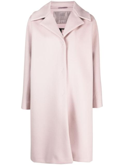 single-breasted wool-blend coat