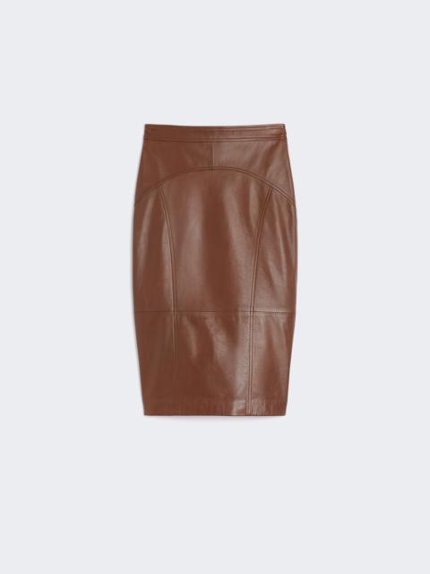 TAIGA Nappa leather pencil skirt