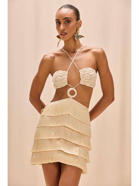 CROCHET BLOOM CUT OUT MINI DRESS