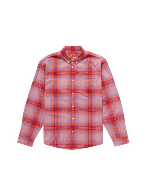 Supreme Brushed Plaid Flannel Shirt Pink