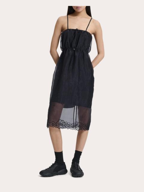 Barr Embroidered Floral Liquid Myrtia Slip Dress