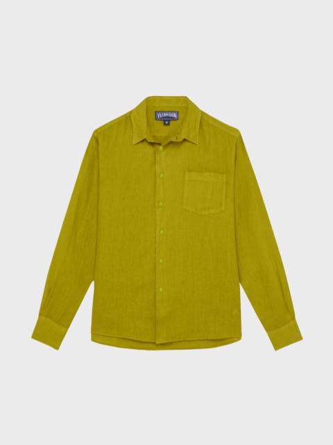 MEN LINEN SHIRT SOLID