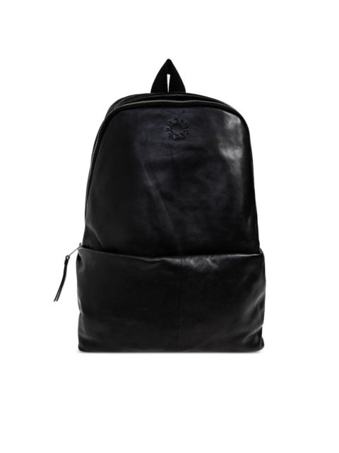 Finn logo-embossed leather backpack