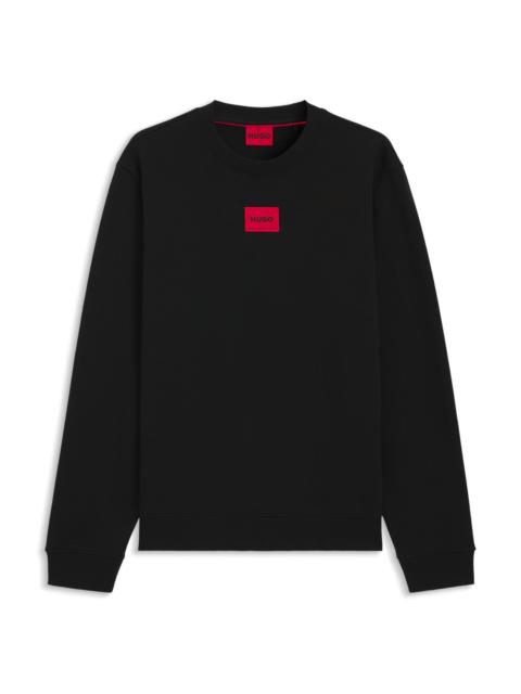 COTTON-TERRY REGULAR-FIT SWEATSHIRT WITH LOGO LABEL