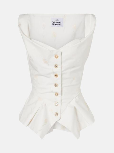 Monday floral cotton-blend vest