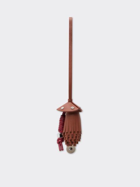 Nappa leather charm with scooby and fringes