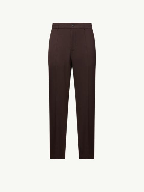 Wool Blend Gabardine Tailored Pants