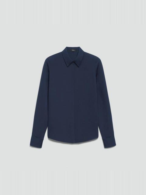 Fitted Shirt in Silk Georgette