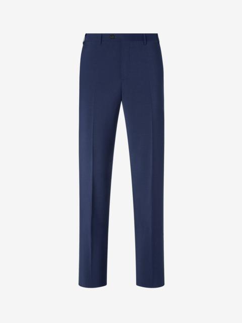 Blue wool and mohair trousers