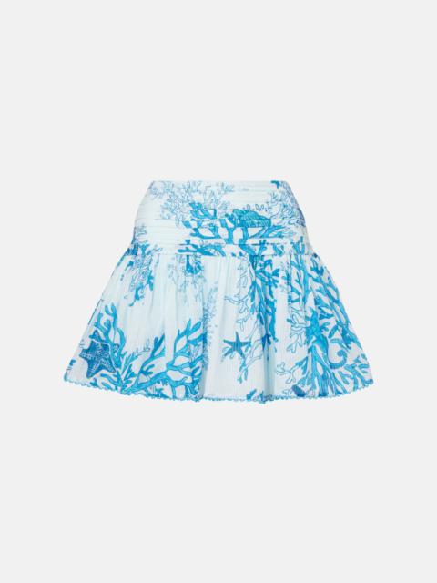 Colleen printed cotton miniskirt