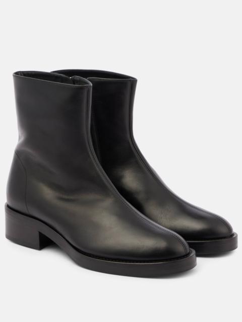 Leather ankle boots