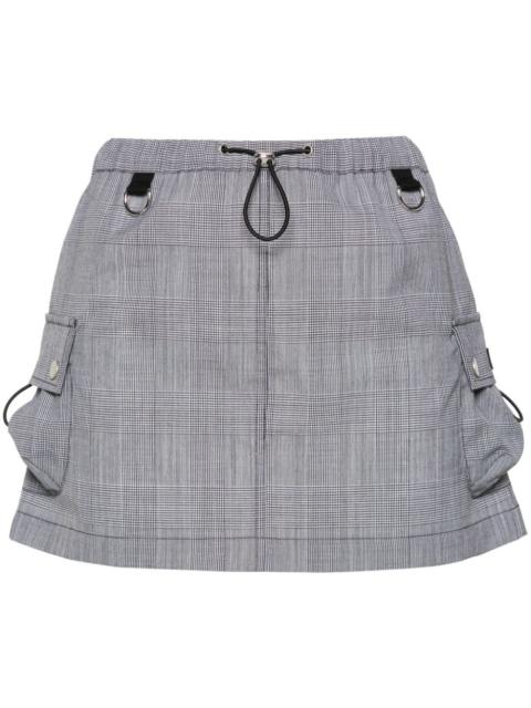 logo-appliquÃ© wool skirt