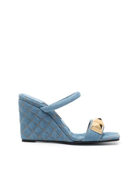 110mm stud-detail wedge sandals
