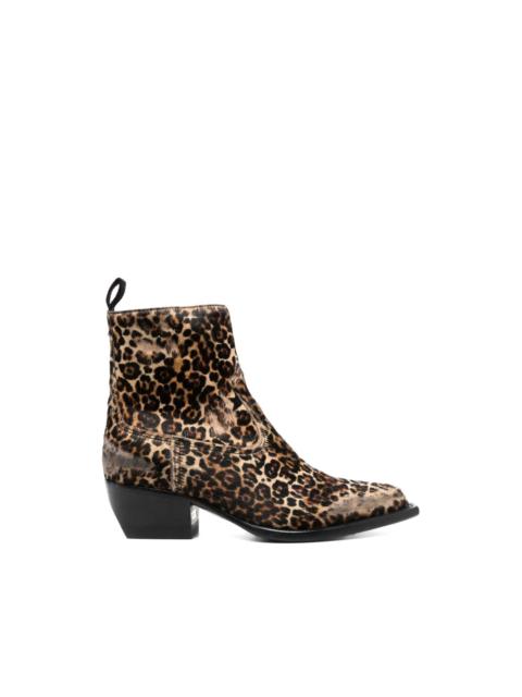 Debbie leopard-print boots