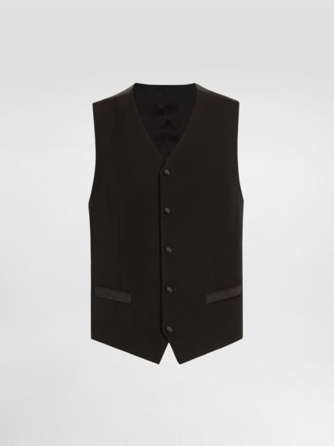 Wool and silk vest