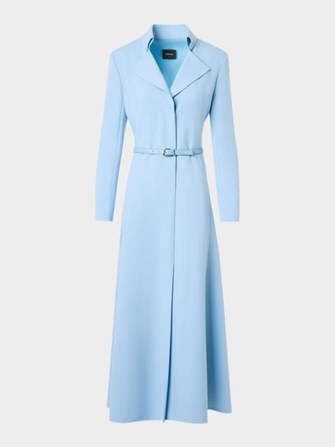 Belted Wool Double-Face Dress