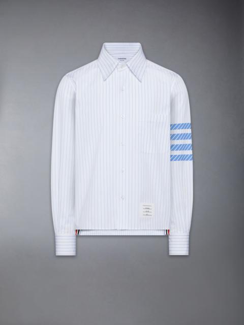 PINSTRIPE POPLIN 4-BAR STRAIGHT FIT SHIRT