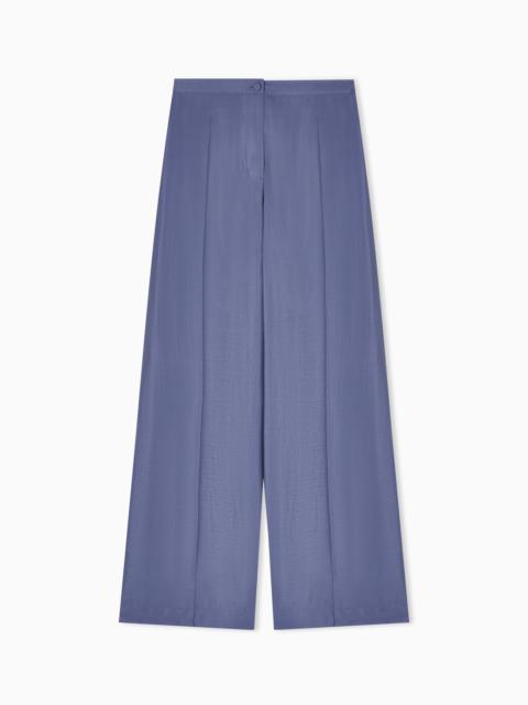 WIDE TROUSERS IN TECHNO RAYON