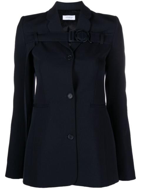 buckled virgin wool blazer