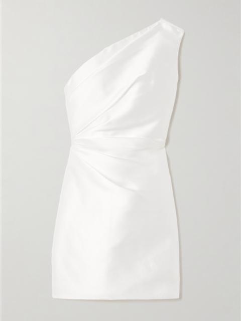 Nori One-shoulder Twill Mini Dress