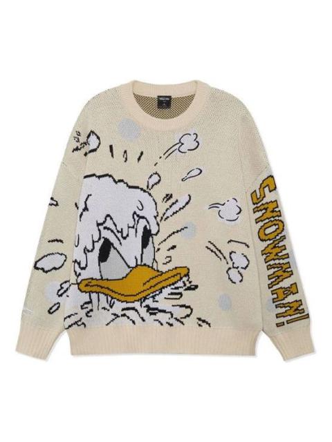 Li-Ning x Disney Graphic Crew Neck Sweater 'Beige' AMBR018-4