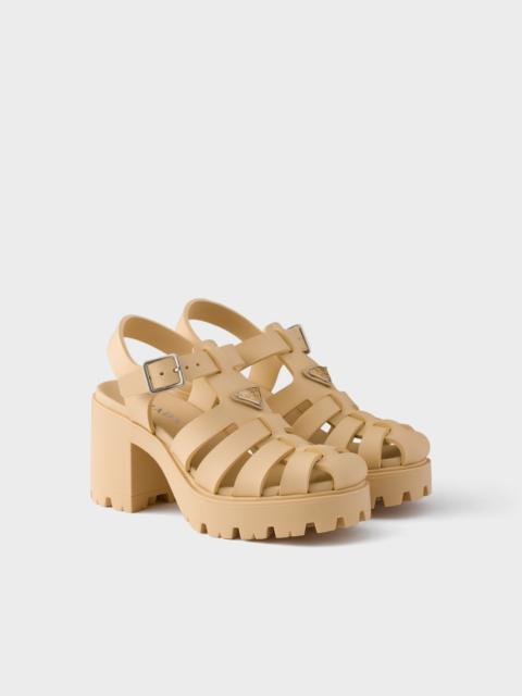 Rubber platform sandals