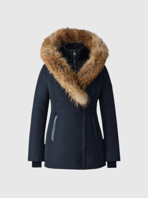 ADALI down coat with natural fur Signature Mackage Collar
