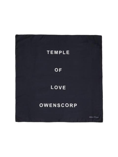 Black Temple Printed Scarf