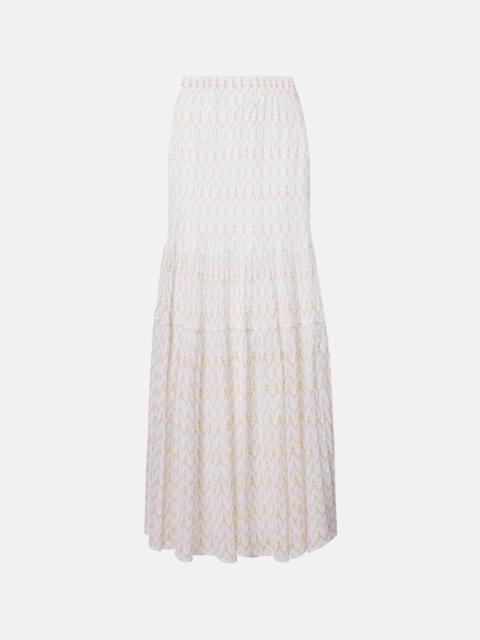 Lamé maxi skirt