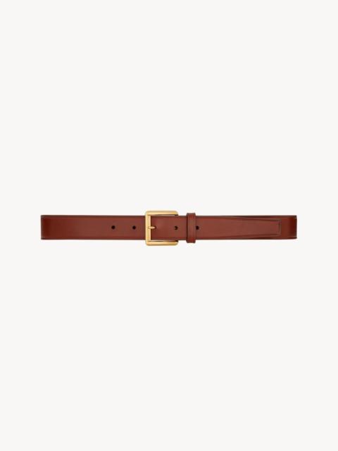 RECTANGULAR BUCKLE BELT IN LEATHER