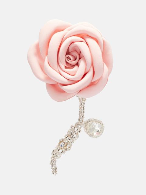 Embellished gold-plated single earring