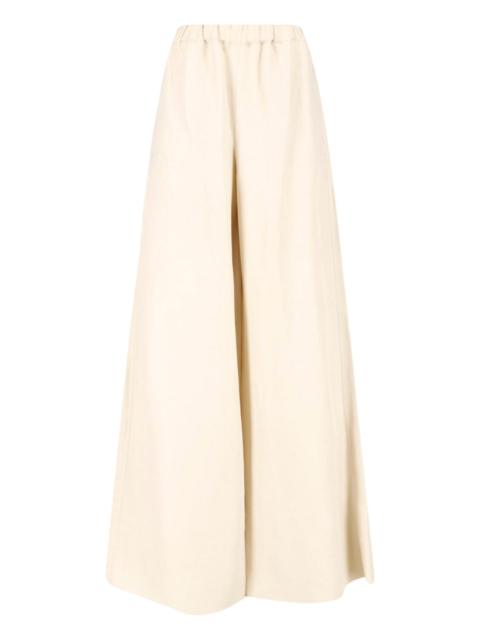 WIDE LINEN AND SILK PANTS