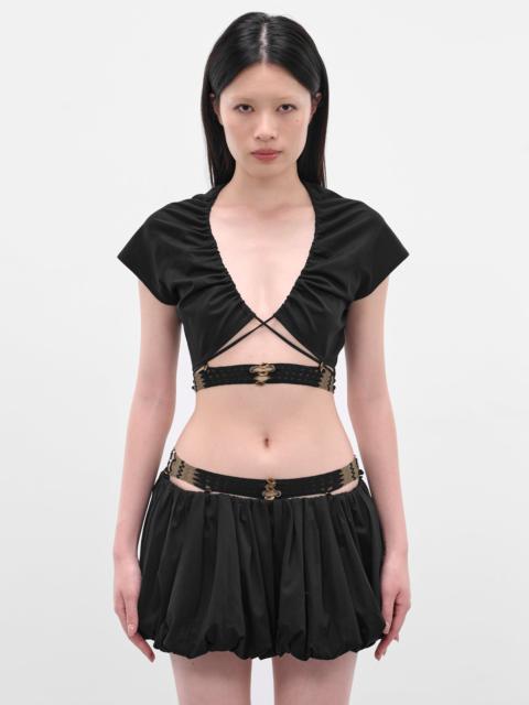 Black Ripple Combo Crop Top