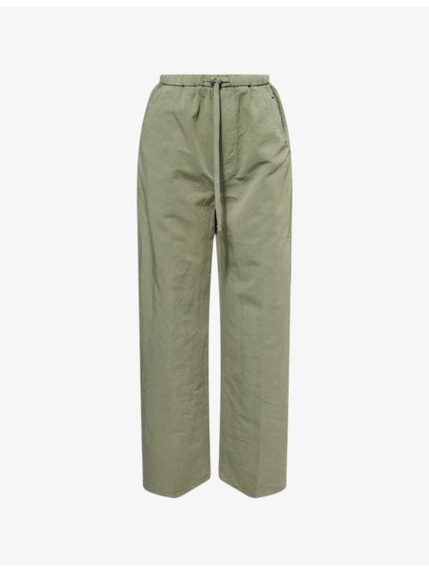 Ayla Drawstring Cotton-Blend Trousers