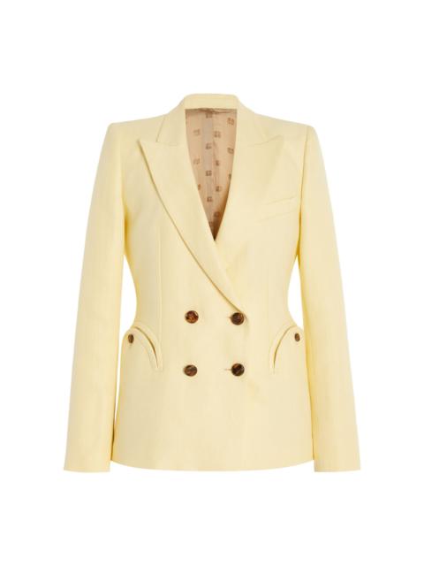 Clarity Charmer Linen Blazer yellow
