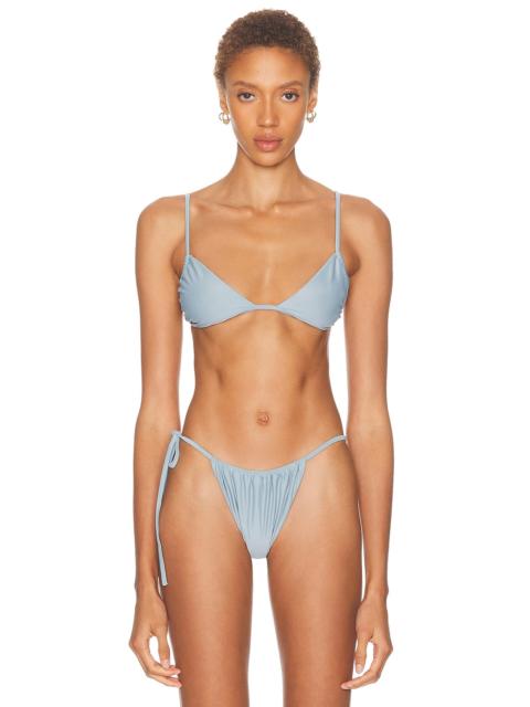 Lucie Gathered String Bikini Top