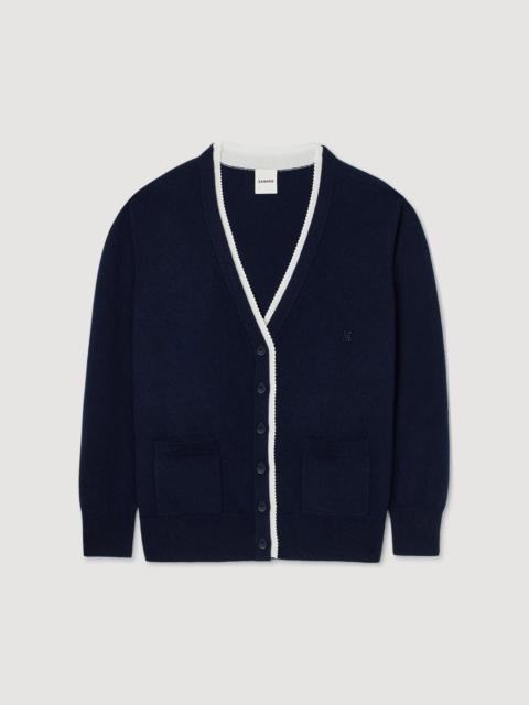 LONG TWO-TONE CARDIGAN