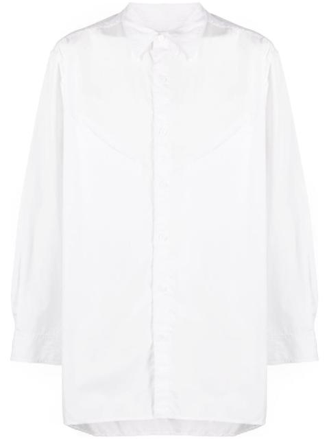 panelled cotton shirt